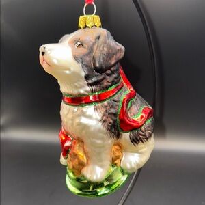 “Puppy Love” Ornament - Brown Dog, White w/Red Bow!